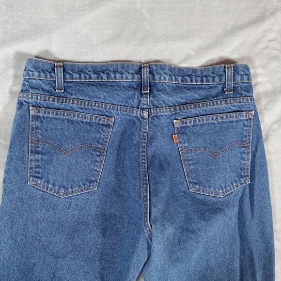 Vintage Levis 509 Denim Jeans Mens 38 (Fits 36x29) Straight Fit Orange Tab - Picture 3 of 9